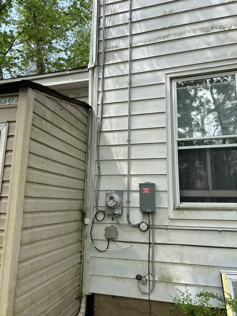 New electric meter and service disconnect installed on a home in Oella, Baltimore County, MD